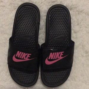 Black Nike Slides
